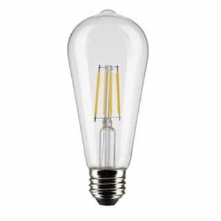 5W LED ST19 Bulb, Dimmable, E26, 425 lm, 120V, 2700K, Clear, 2PK
