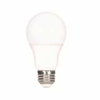 Satco 9.2W LED A19 Bulb, Non-Dimmable, E26, 800 lm, 12V-24V, 2700K, White