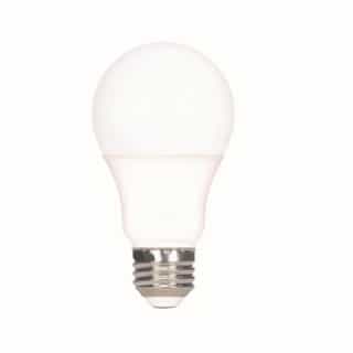 Satco 9.2W LED A19 Bulb, Non-Dimmable, E26, 800 lm, 12V-24V, 5000K, White