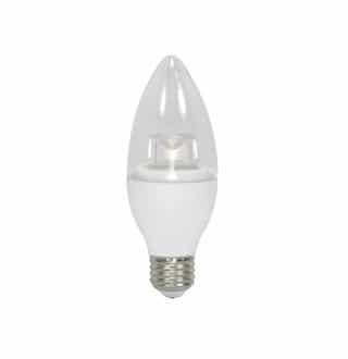 3.5W LED B11 Bulb, Blunt Tip, Dimmable, E26, 300 lm, 120V, 3000K, Clear