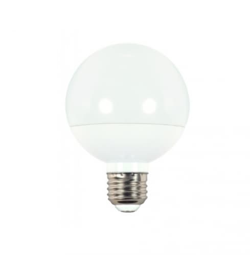 Satco 4W LED G25 Bulb, 40W Inc. Retrofit, E26, 360 lm, 120V, 3000K, White