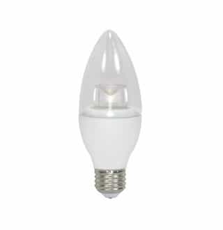 Satco 3.5W LED B11 Bulb, Blunt Tip, Dimmable, E26, 300 lm, 120V, 2700K, Clear