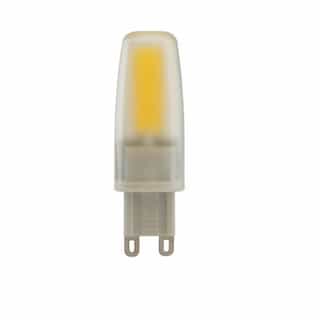 Satco 4W LED JCD Bulb, 50W Hal. Retrofit, Dimmable, G9 Base, 460 lm, 3000K, Frosted