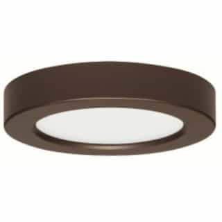 10.5W 5.5-in Round LED Flush Mount, Dimmable, 2700K, 90 CRI, Bronze