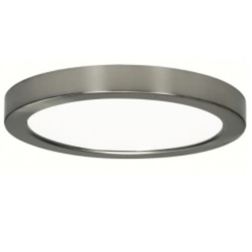 Satco 18.5W Round 9 Inch LED Flush Mount, Dimmable, 2700K, 90 CRI, Brushed Nickel
