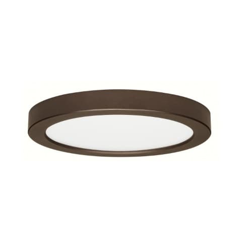 Satco 18.5W Round 9 Inch LED Flush Mount, Dimmable, 2700K, 90 CRI, Bronze
