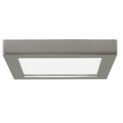 Satco 18.5W Square 9 Inch LED Flush Mount, Dimmable, 2700K, 90 CRI, Brushed Nickel