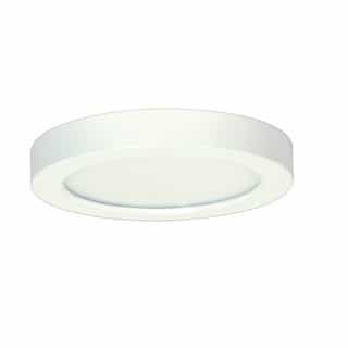 13.5W Round 7 Inch LED Flush Mount, Dimmable, 5000K, White