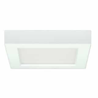 13.5W Square 7 Inch LED Flush Mount, Dimmable, 5000K, 90 CRI, White
