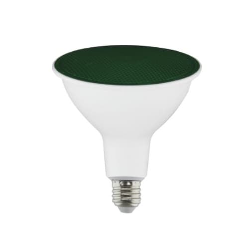 Satco 11.5W LED PAR38 Bulb, Dimmable, E26, 120V, Green