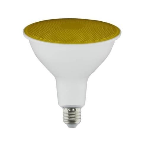 Satco 11.5W LED PAR38 Bulb, Dimmable, E26, 120V, Yellow
