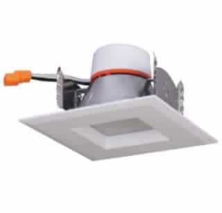 9W 4" LED Recessed Retrofit Downlight, Square Trim, Dimmable, 4000K
