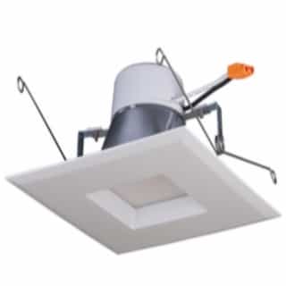 15W 5/6" LED Recessed Retrofit Downlight, Square Trim, Dimmable, 4000K