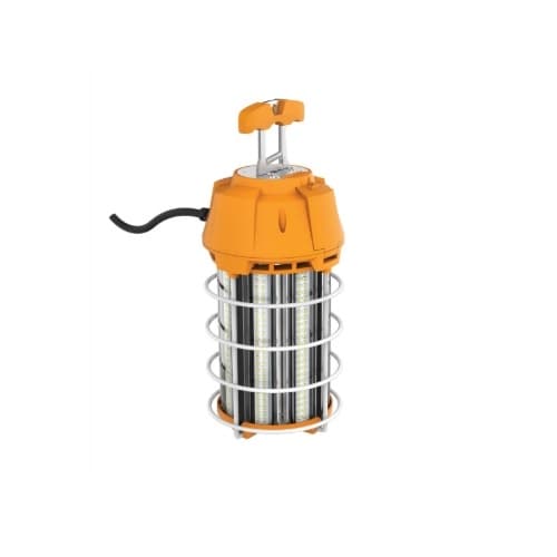150W LED Hi-Bay Caged Lamp, Plug & Hook, 15000 lm, 5000K, Orange