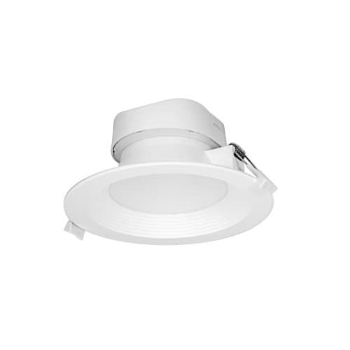 6-in 9W Direct-Wire LED Downlight, Dimmable, 620 lm, 120V, 2700K, White