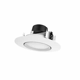 6-in 9W Gimbal LED Retrofit Downlight, Dimmable, 800 lm, 120V, 3000K, White