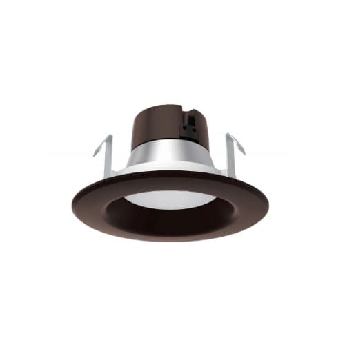 4-in 8.5W LED Retrofit Downlight, Dimmable, 520 lm, 120V, 3000K, Bronze