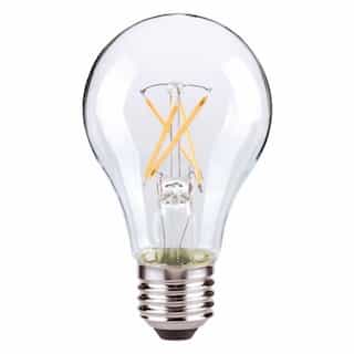 8W LED A19 Bulb, Dimmable, E26, 800 lm, 120V, 2700K, Clear