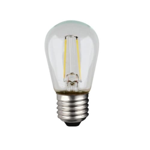 1W LED S14 Replacement Bulb for String Lights, E26, 100 lm, 120V, 2700K, Clear