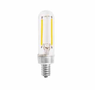 Satco 2.5W LED T6 Bulb, Dimmable, E12, 180 lm, 2700K, Clear