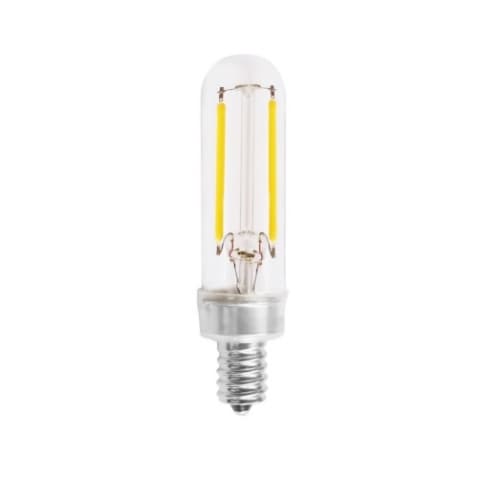 2.5W LED T6 Bulb, 25W Inc. Retrofit, E12, 180 lm, 120V, 2700K, Clear