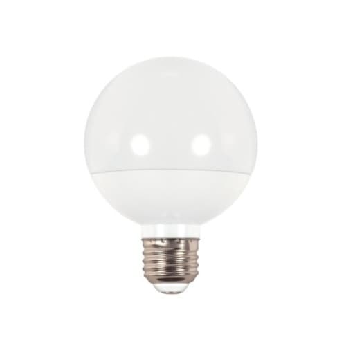 Satco 6W LED Globe Bulb, Dimmable, E26, G25, 390 lm, 120V, 5000K, Frosted