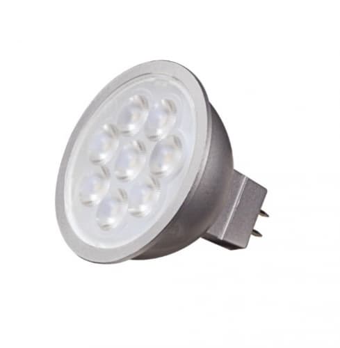 Satco 6.5W LED MR16 Bulb, 50W Inc. Retrofit, GU5.3, 500 lm, 12V, 3000K, Silver Back