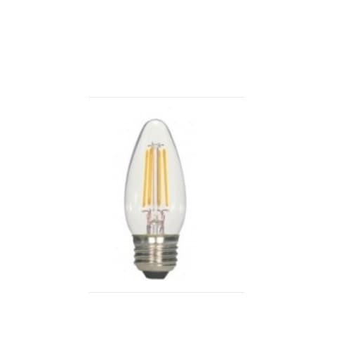 Satco 4.5W LED C11 Blunt Tip Filament Bulb, 2700K, Clear