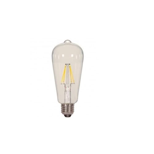 Satco 6.5W LED ST19 Decorative Filament Bulb, 2700K, Clear