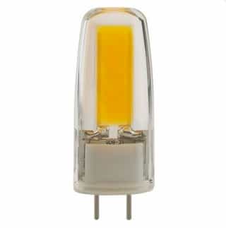 Satco 4W JC LED Light Bulb w/ G8 Base, Dimmable, Clear, 3000K