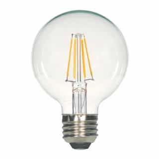 4.5W LED G25 Bulb, Dimmable, E26, 450 lm, 120V, 4000K, Clear