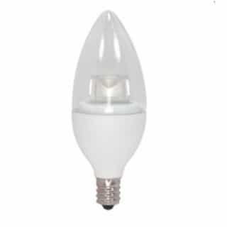 4.5W LED B11 Bulb, Blunt Tip, Dimmable, E12, 300 lm, 120V, 2700K, Clear