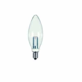 1W LED BA9 Bulb, E12, 25 lm, 120V, 2700K, Clear