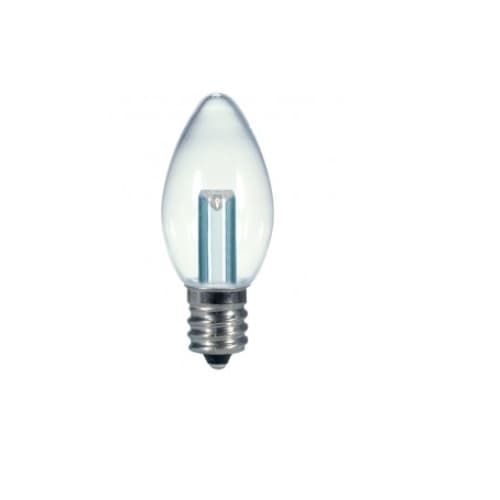 Satco 0.5W LED C7 Bulb, E12, 14 lm, 120V, 2700K, Clear