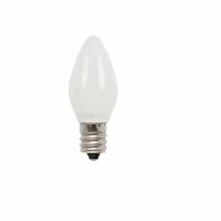 1/2W LED C7 Candelabra Base Bulb, White