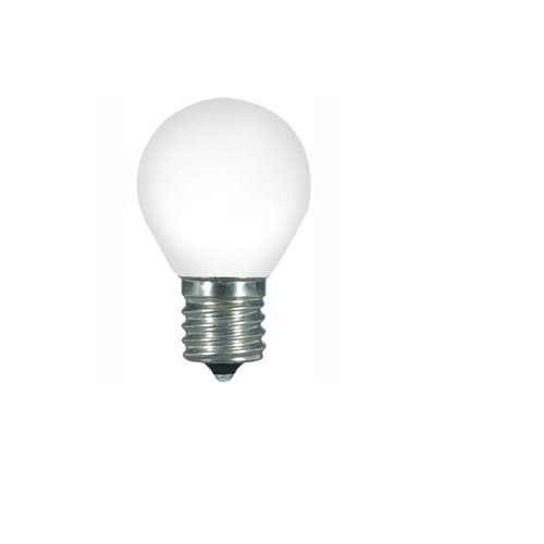 Satco 1.2W LED S11 Specialty Indicator Ceramic White Bulb, 2700K