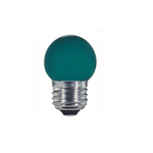 Satco 1.2W LED S11 Specialty Indicator Ceramic Green Bulb, 2700K
