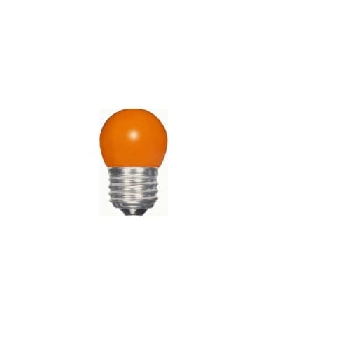 Satco 1.2W LED S11 Specialty Indicator Ceramic Orange Bulb, 2700K