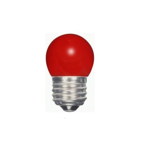 Satco 1.2W LED S11 Specialty Indicator Ceramic Red Bulb, 2700K