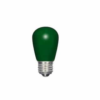 1.4W LED S14 Specialty and Indicator Ceramic Green Bulb