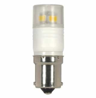 Satco 2.3W LED Lamp w/ BA15S Base, 220 LM, 3000K