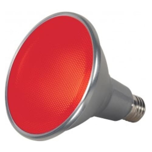 Satco 15W LED PAR38 Bulb, Red