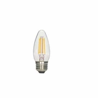 Satco 2.5W LED B11 Bulb, Dimmable, E26, 464 lm, 120V, 2700K, Clear