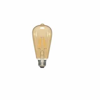 Satco 6.5W LED ST19 Edison Bulb, 2300K, Antique Amber