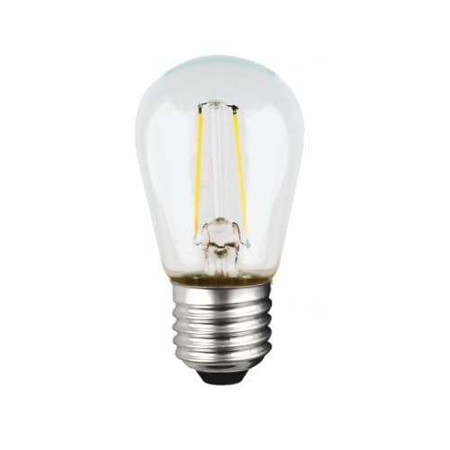 1W LED S14 Bulb, E26 Base, 100 lm, 2700K, Clear