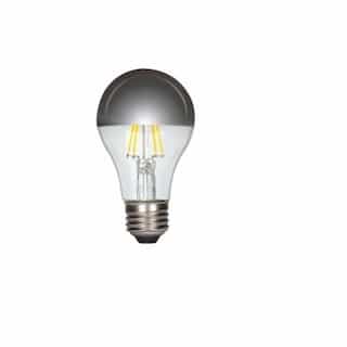 Satco 6.5W LED A19 Silver Crown Filament Bulb, 2700K, Dimmable