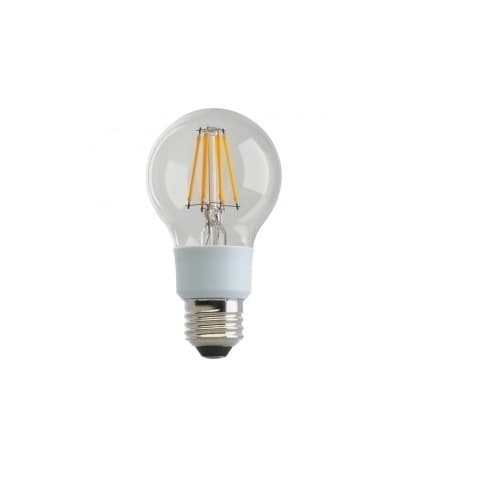 Satco 9W LED A19 Clear Filament Bulb, 2700K, DImmable