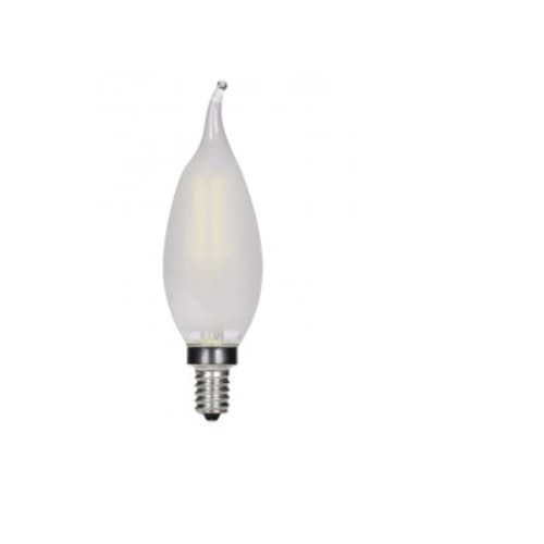 Satco 3.5W LED CA11 Bulb, Dimmable, E12, 350 lm, 120V, 2700K, Frosted