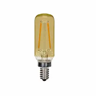 2.5W LED T6 Antique Amber Edison Bulb, E12 Base, 2200K
