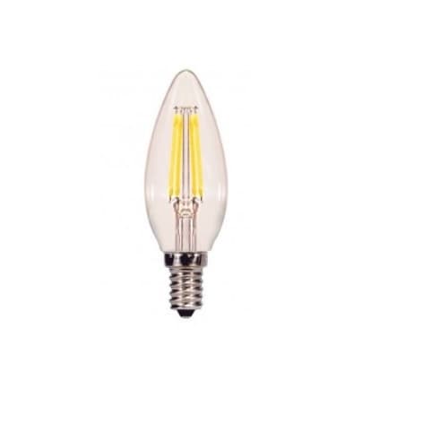 Satco 4.5W LED B10 Candelabra Base Bulb, 2700K, Gen 1